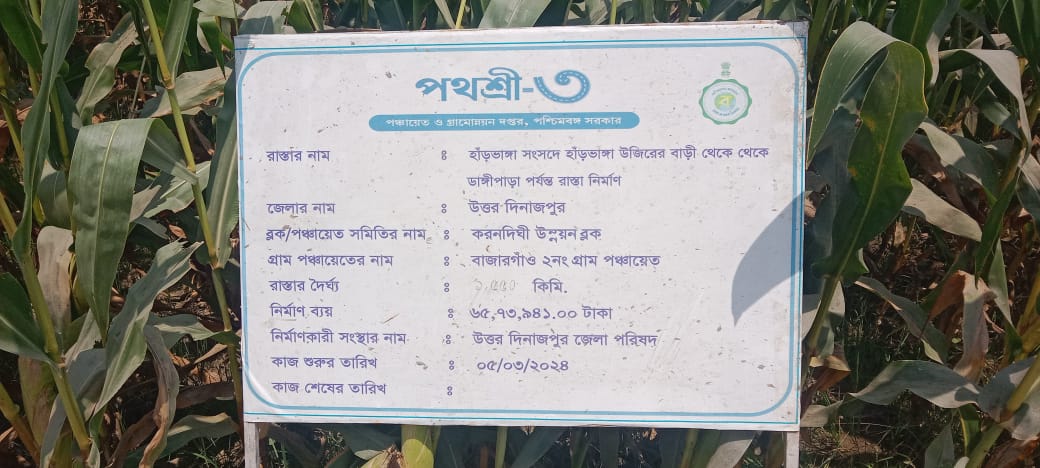 পথশ্রী প্রকল্পের রাস্তার কাজ আটকে দিলো গ্রামবাসীরা